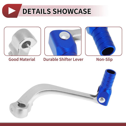 Folding Shifter Lever for Honda CRF110F (2013-2018) Silver Blue