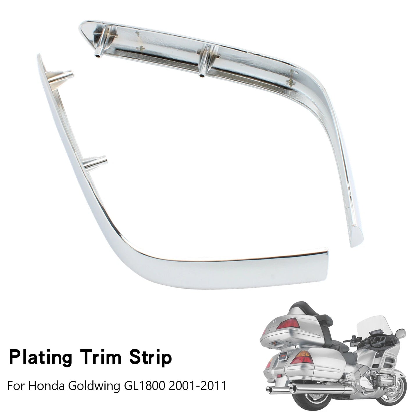 Trunk Molding Trim for Honda Goldwing GL1800 (2001-2011) Chrome