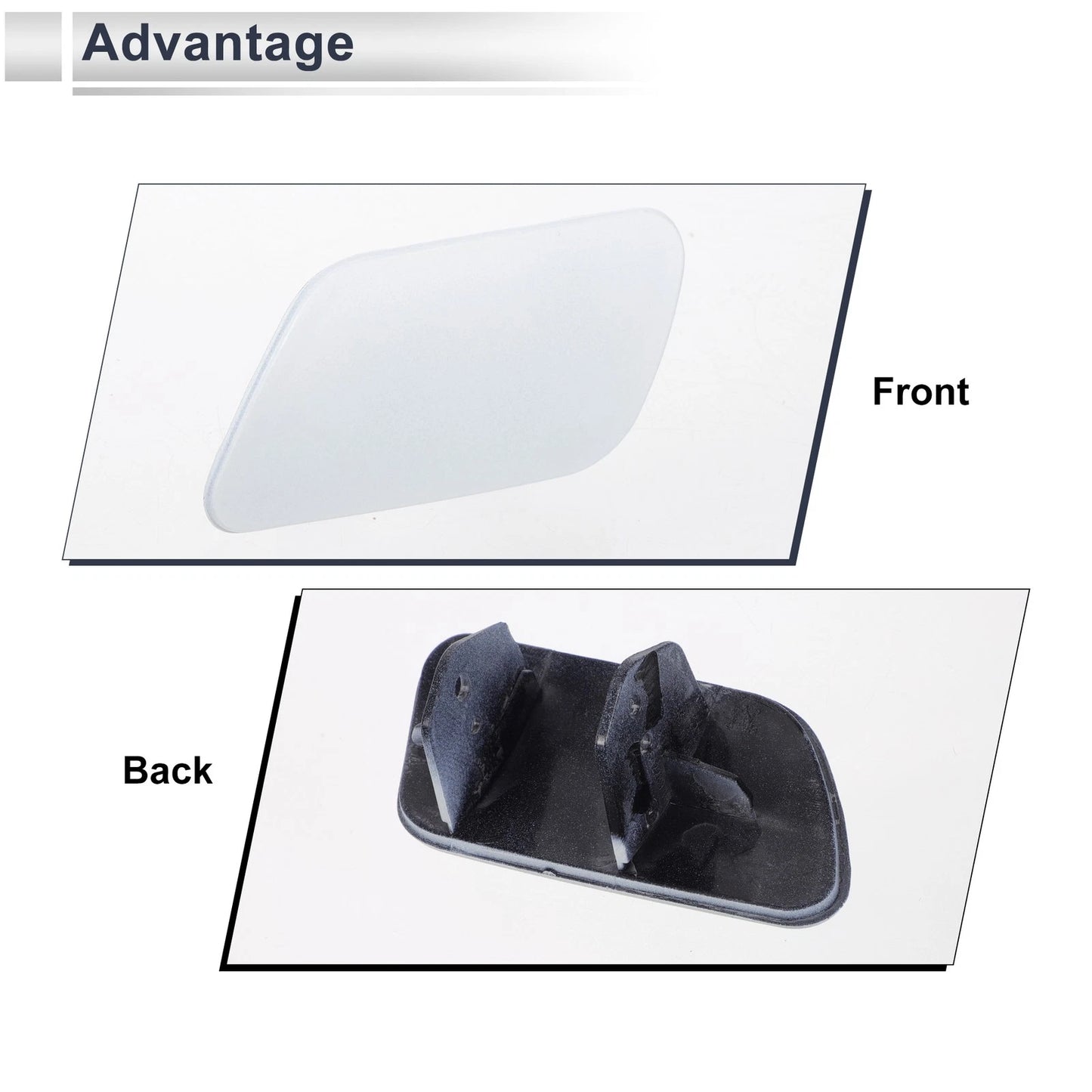 Bumper Headlight Washer Nozzle Cover for BMW 740i (Unpainted)