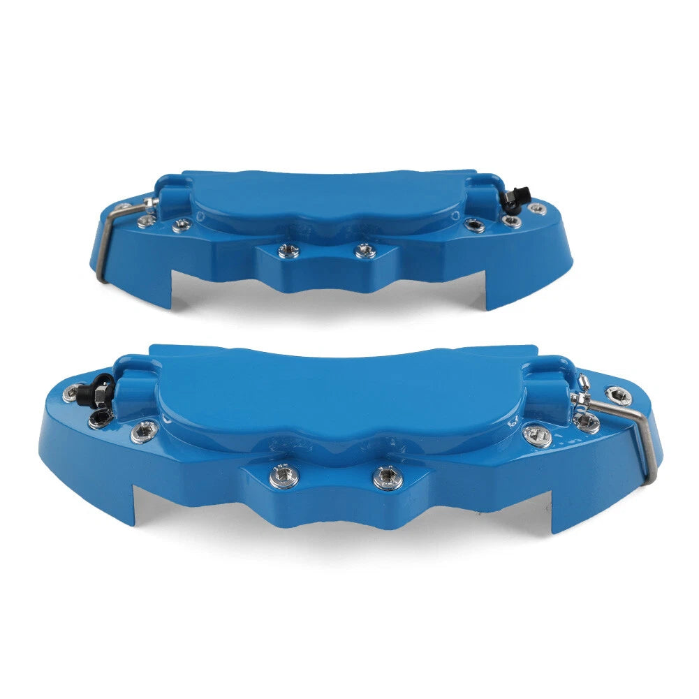 2 x Blue Universal Large Metal Car Disc Brake Caliper Covers for Make & Model