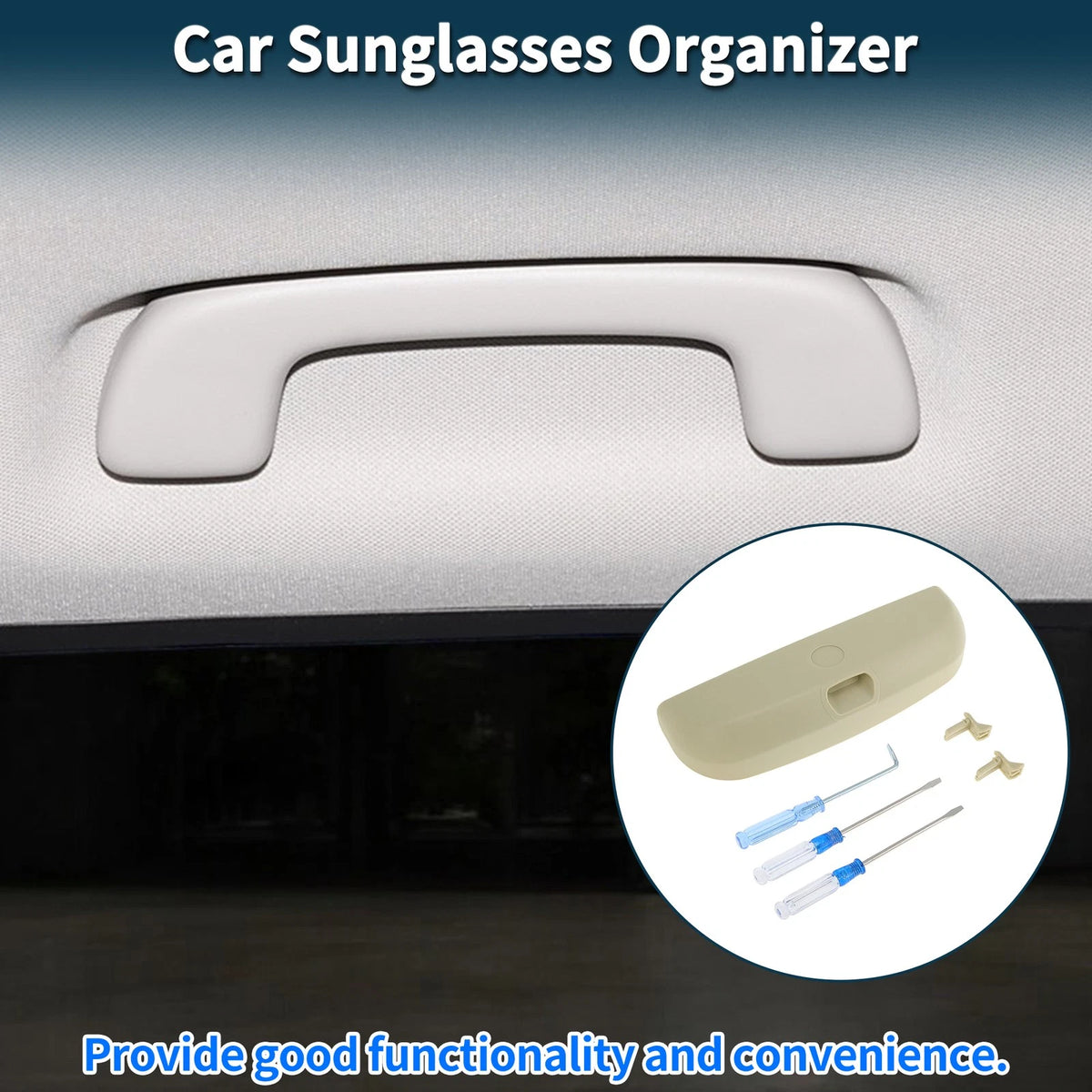 Sunglasses Case for BMW X1 U11 iX1 (2022-2024) Eyeglasses Holder Beige