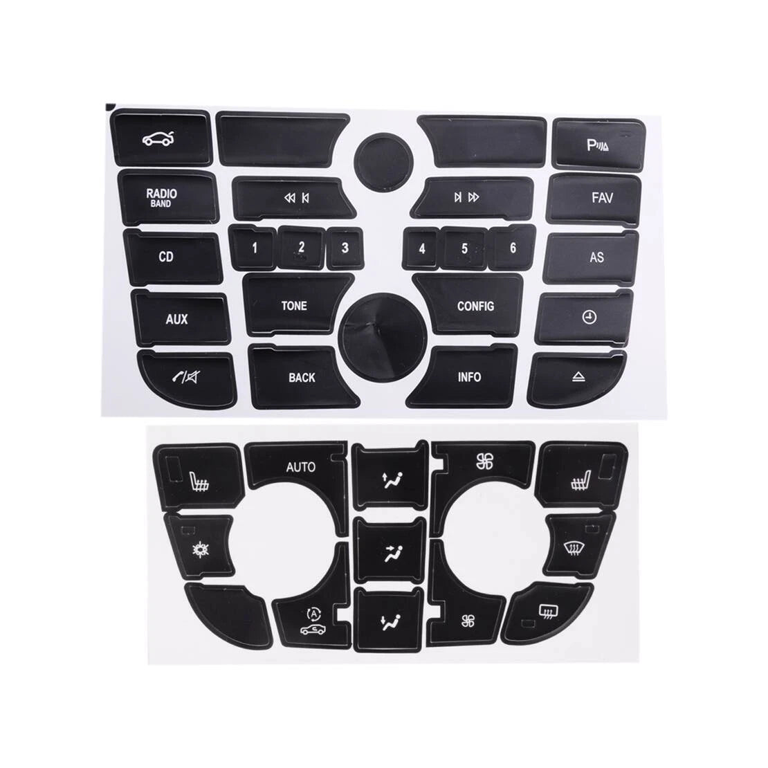 A/C & Radio Stereo Button Repair Decal Set for Opel Astra (2010-2015)
