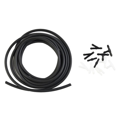 Windshield Wiper Washer Nozzle Hose Kit 4m 12 Connector Black/White