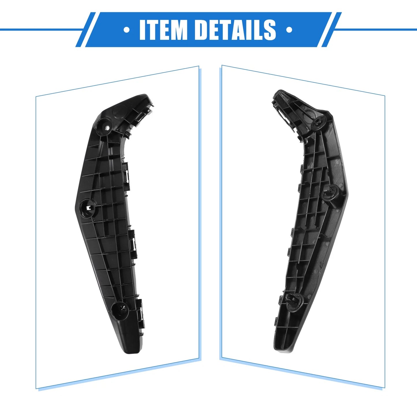 Bumper Brackets Covers for Toyota Highlander (2014-2019) - 2 x Black