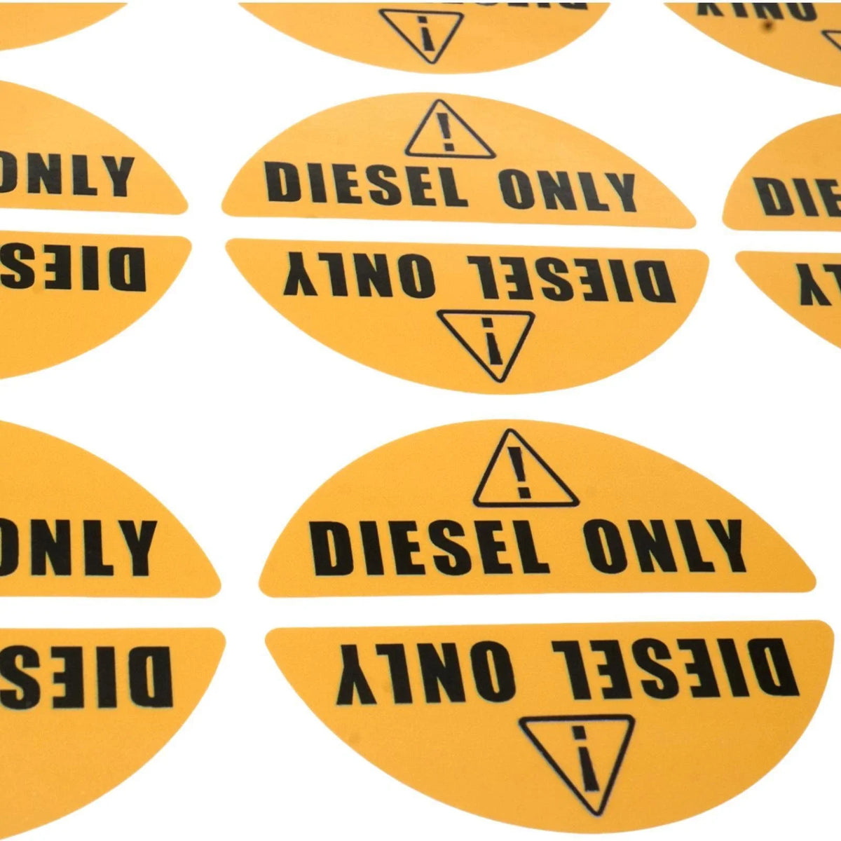 Diesel Only Yellow Sticker Decal for 16X Fuel Tank Door Vinyl Laminate