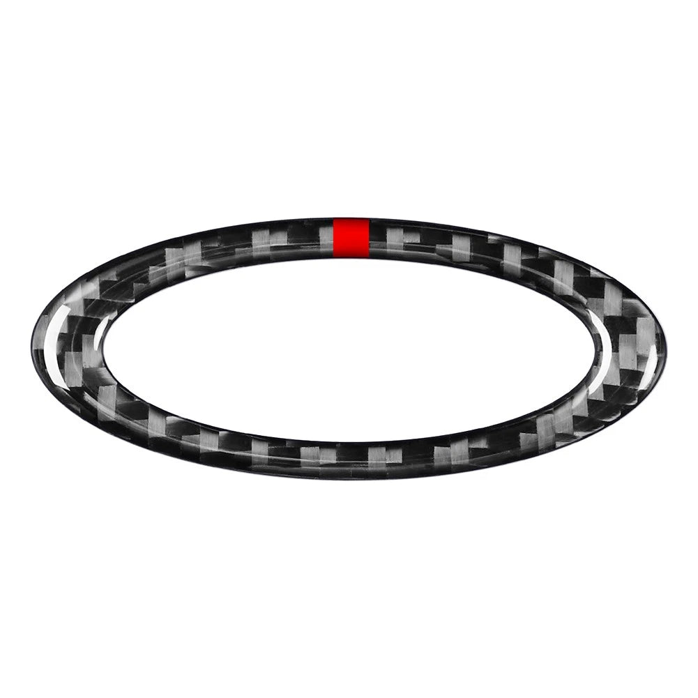 Steering Wheel Center Ring Cover Trim for Ford Mondeo (2013-2019) Black Red Line
