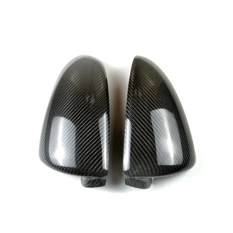 Real Carbon Fiber Add-on Side Mirror Shell Cover Caps for Smart Fortwo 2009-2014