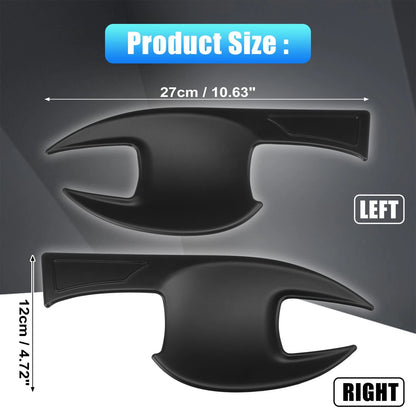 Car Door Handle Cup Guard Cover Matte Black for Isuzu D-Max (2020-2021)