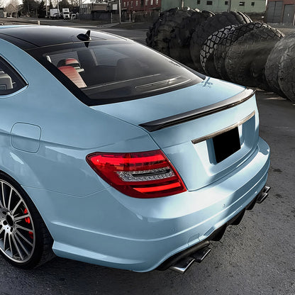 Gloss Black Rear Boot Spoiler Lip for Benz C Coupe C204 (2011-2014)
