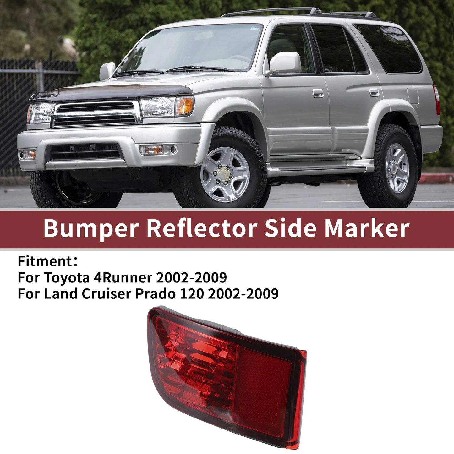Rear Left Bumper Reflector for Toyota 4Runner (2003-2023)