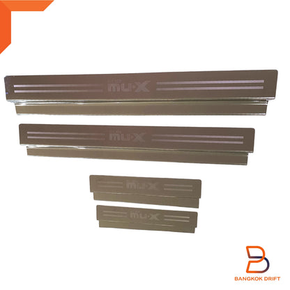 4x Chrome Door Sill Scuff Plates for Isuzu MU-X MUX (2021-2024)