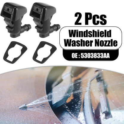 2 x Front Windshield Washer Nozzles for Jeep Compass (2007-2010)