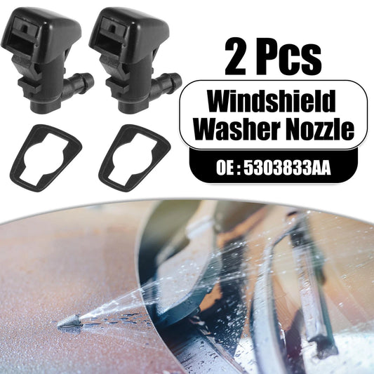 2 x Front Windshield Washer Nozzles for Jeep Compass (2007-2010)
