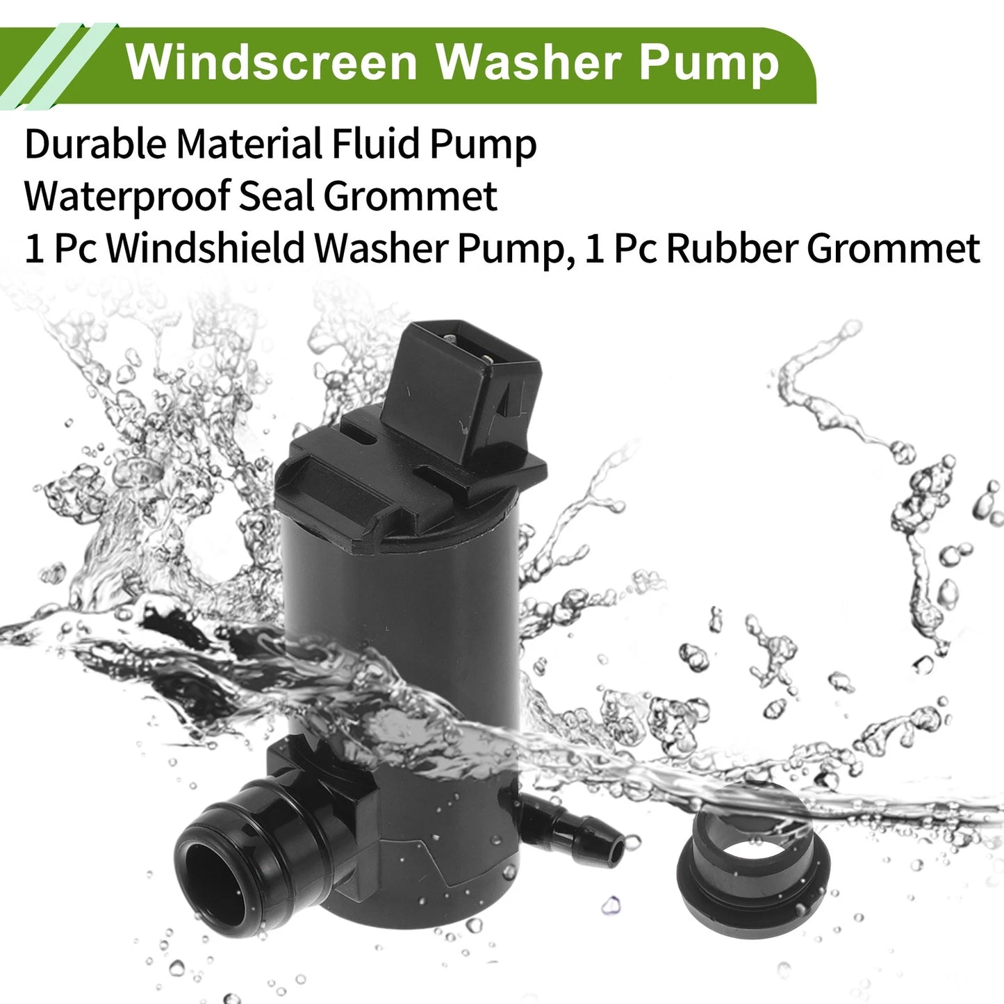Windshield Washer Pump w/Grommet for Ford (1986-1996)