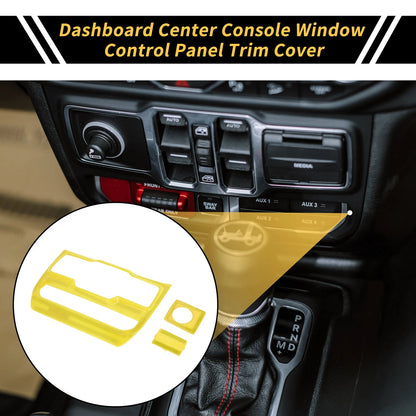 Dashboard Center Console Control Panel Cover for Jeep Wrangler (2018-2023)