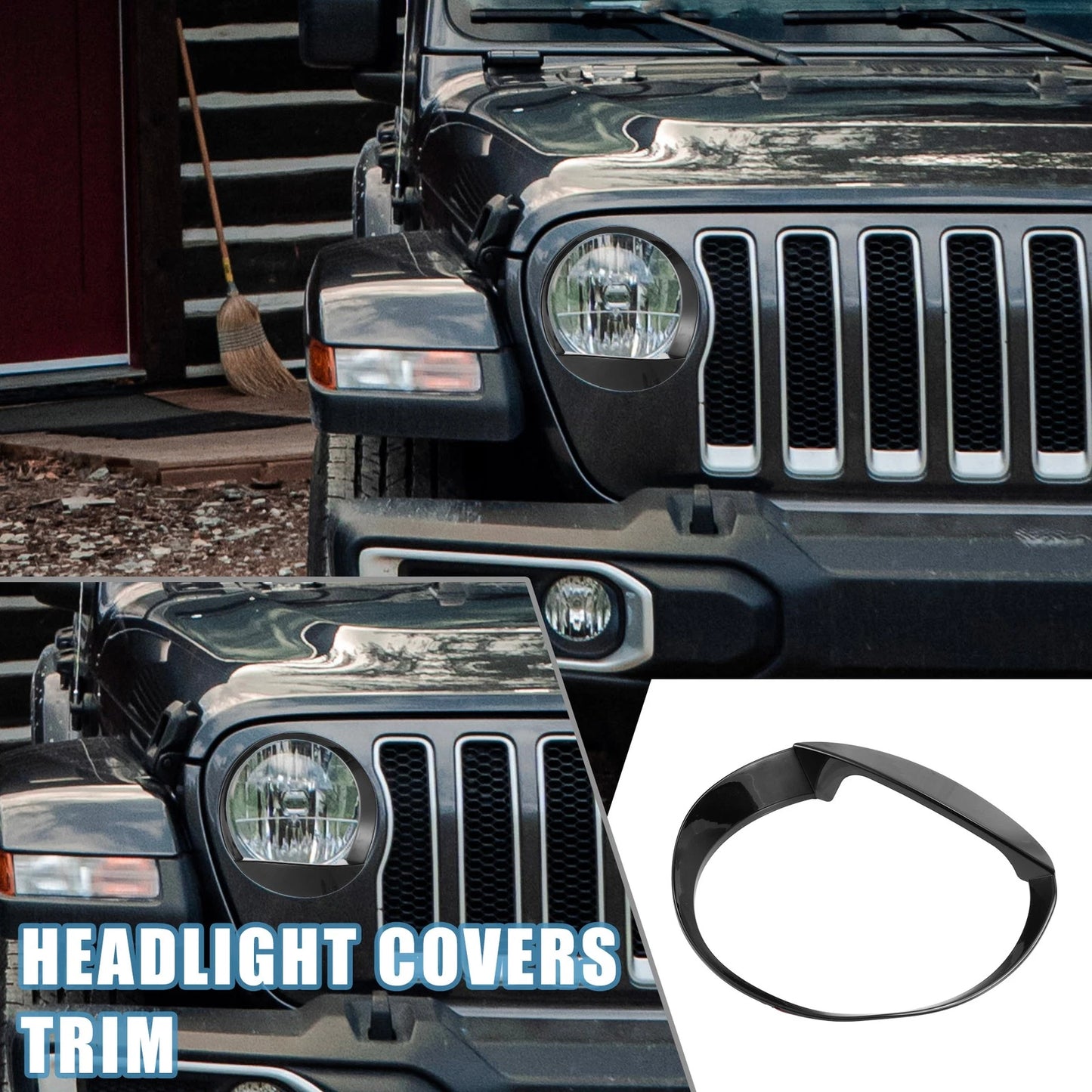 Headlight Lamp Stickers for Jeep Wrangler JL Sport 2018-2020 ()