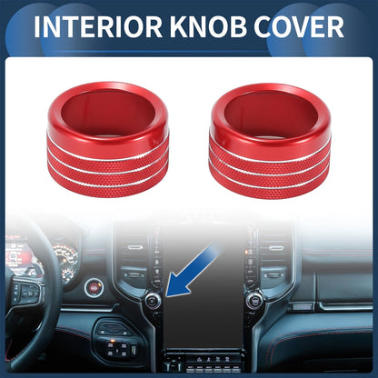 Center Console Audio Media Switch Knob Cover for Dodge Ram (2019 - 2021)