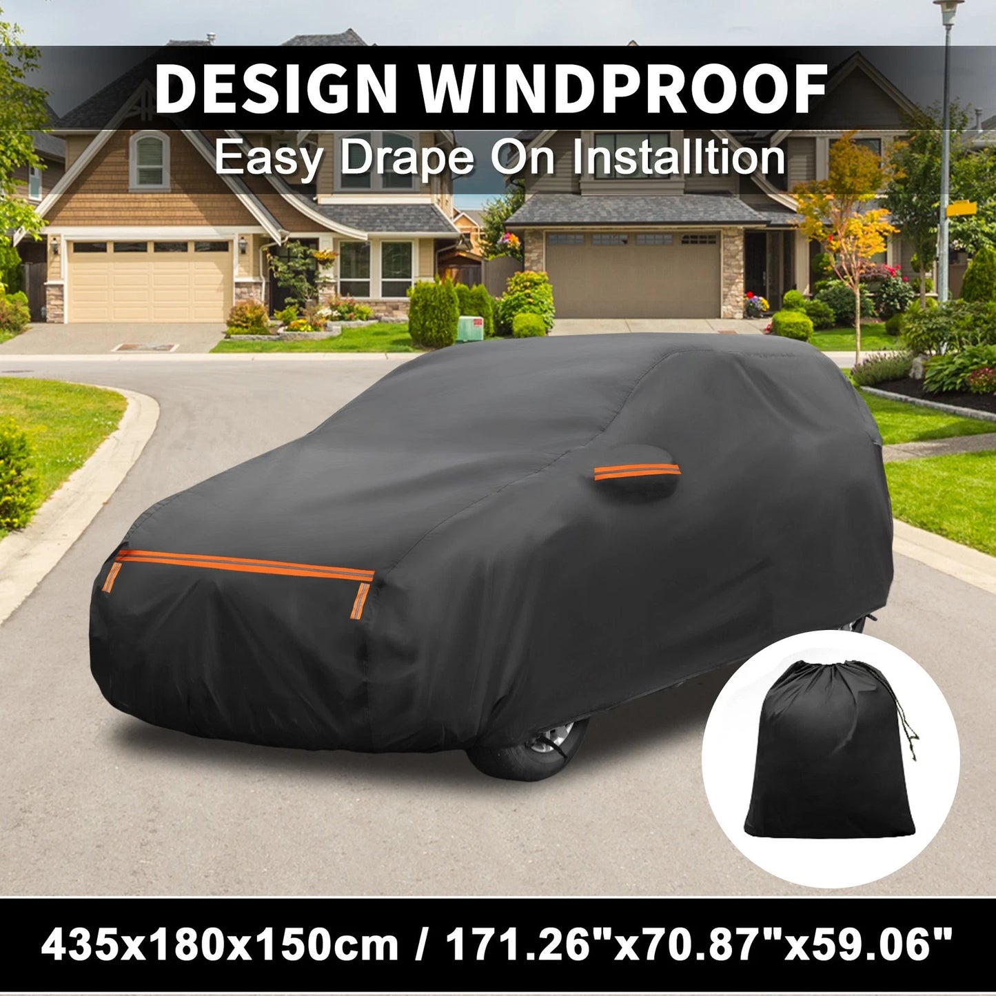 Car Cover Waterproof Aluminum Film Cotton for Toyota Sienta