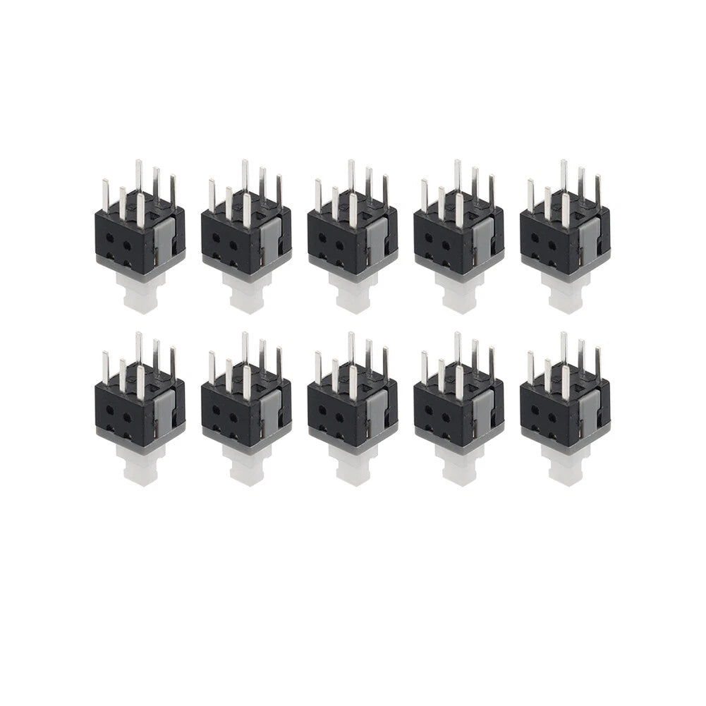 10 x 5.8x5.8x10mm Tactile Self Lock 6 Pin Push Button Switch for Various Models