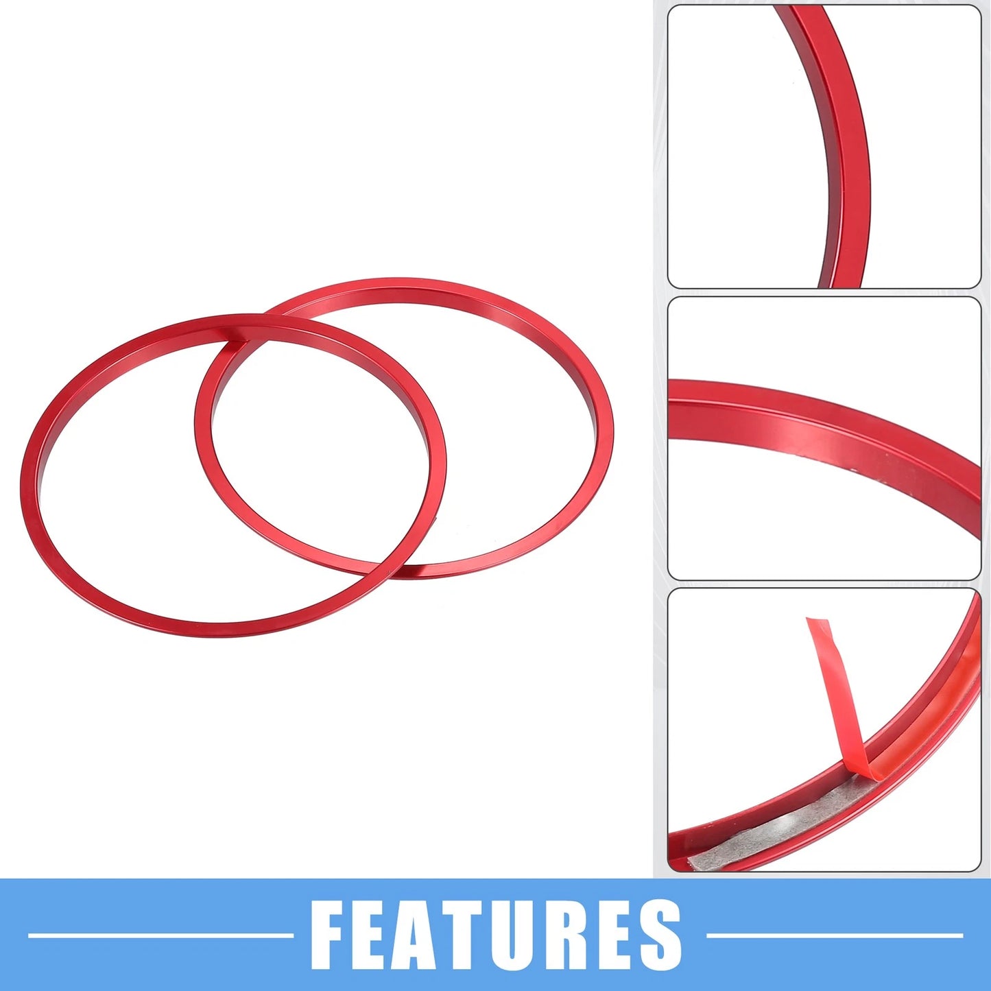 4 Pcs AC Vent Ring Cover Trim for Toyota Tacoma (2016-2024) Aluminum Red