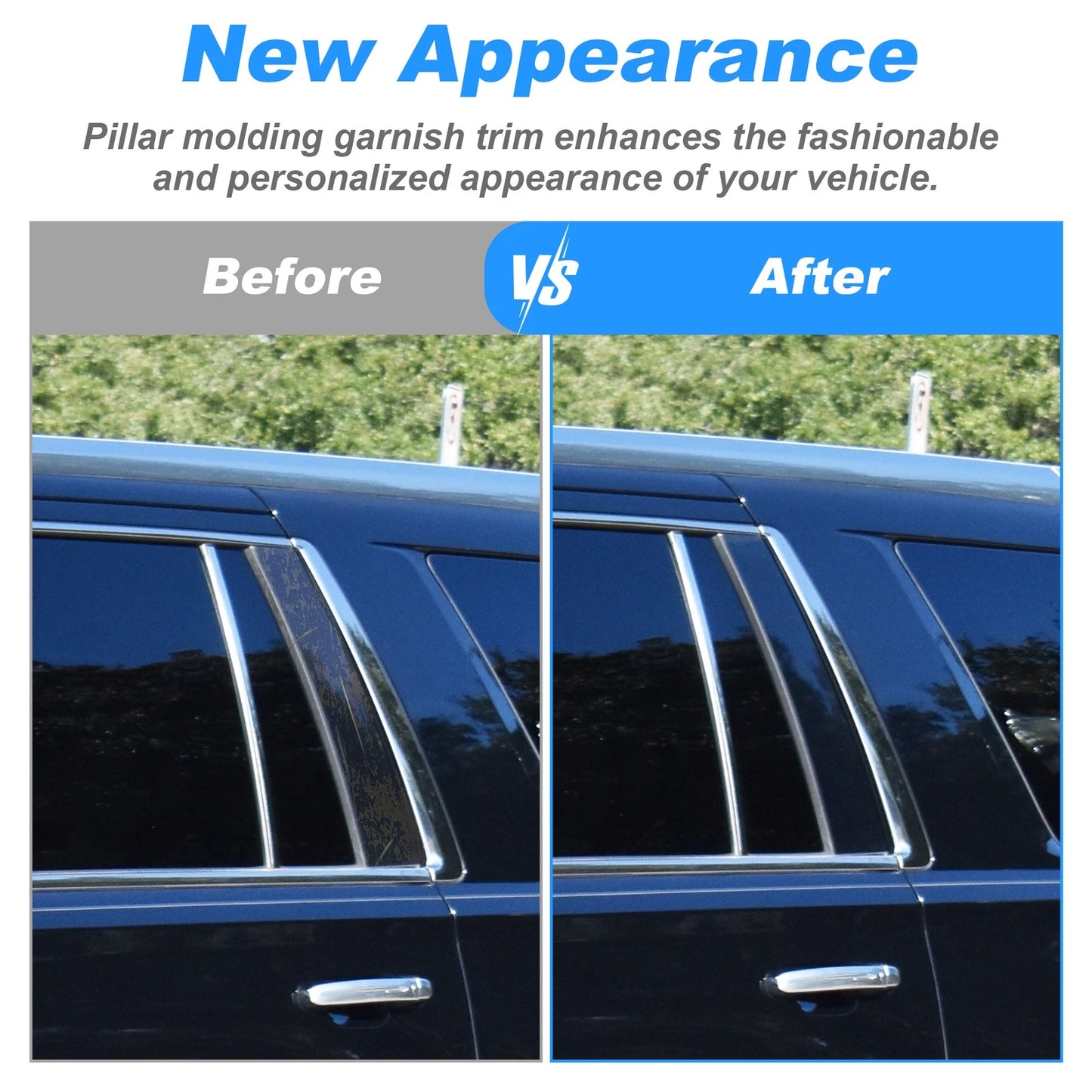 Rear Left C Pillar Window Cover Trim for Chevrolet Tahoe (2015 - 2018)