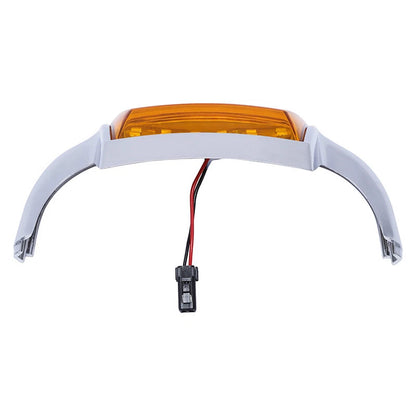 Chrome Orange Front Fender Tip Light for Harley FLHT FLT FLHS FLHR (1980-2013)