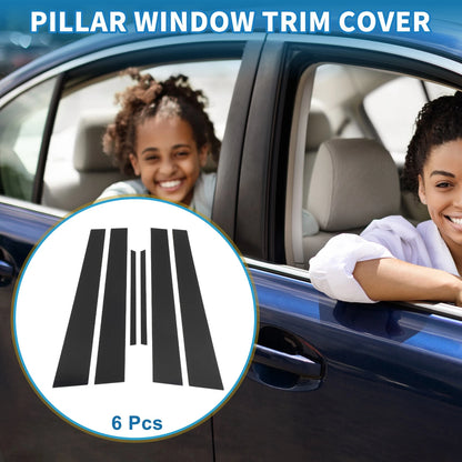 6 Pcs Door Pillar Window Trim for Lexus ES (2002-2006) Black