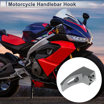 Rectangular Slot Motorcycle Hanging Hook 1 Set Titanium Tone 61mm Length