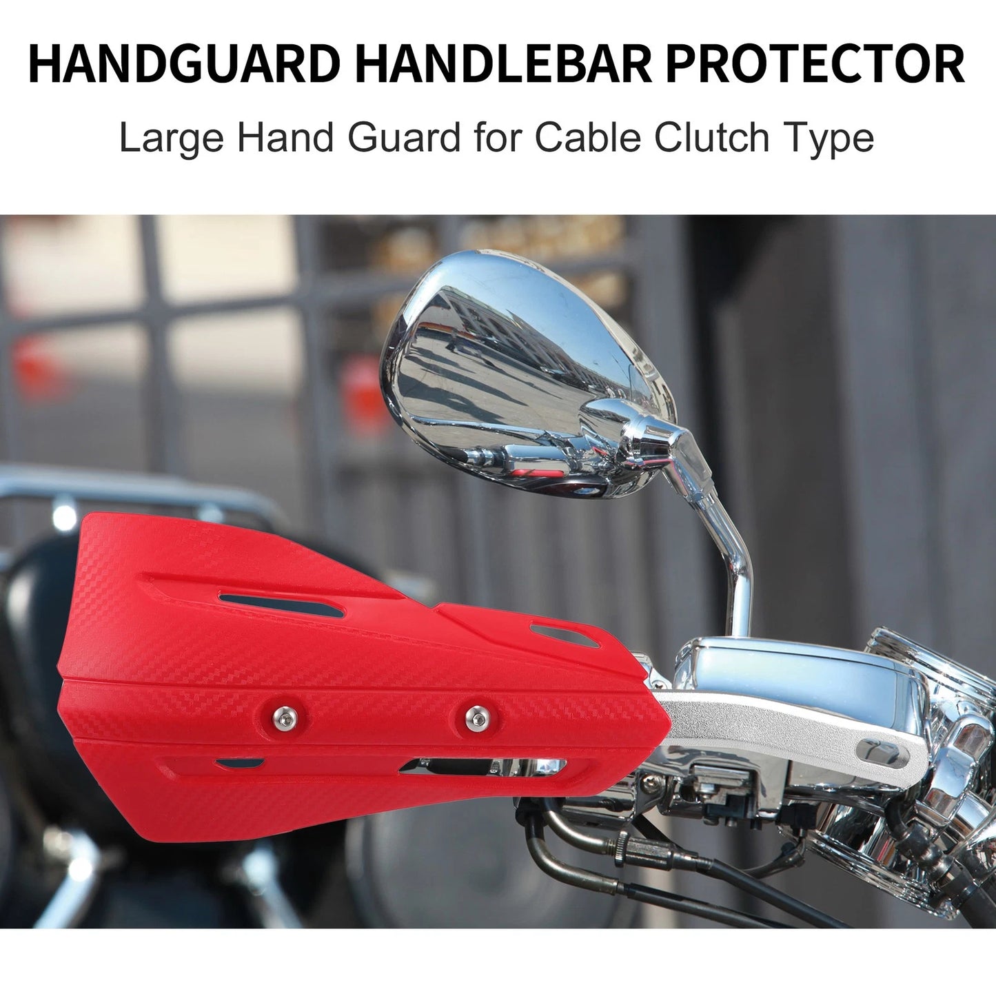 Set 1 Aluminum Handlebars with Plastic Handguards for Motorcycle
