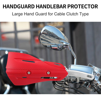 Set 1 Aluminum Handlebars with Plastic Handguards for Motorcycle