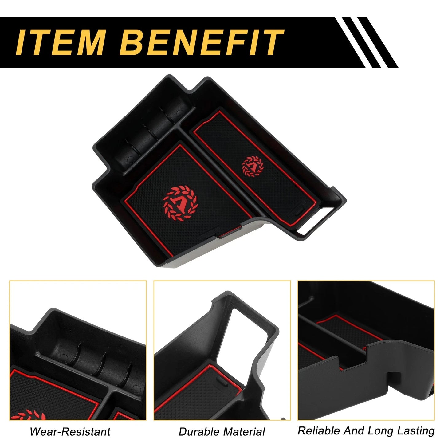 Center Console Armrest Organizer Tray for Volvo XC60 S90 V90 XC90 (2018-2023)