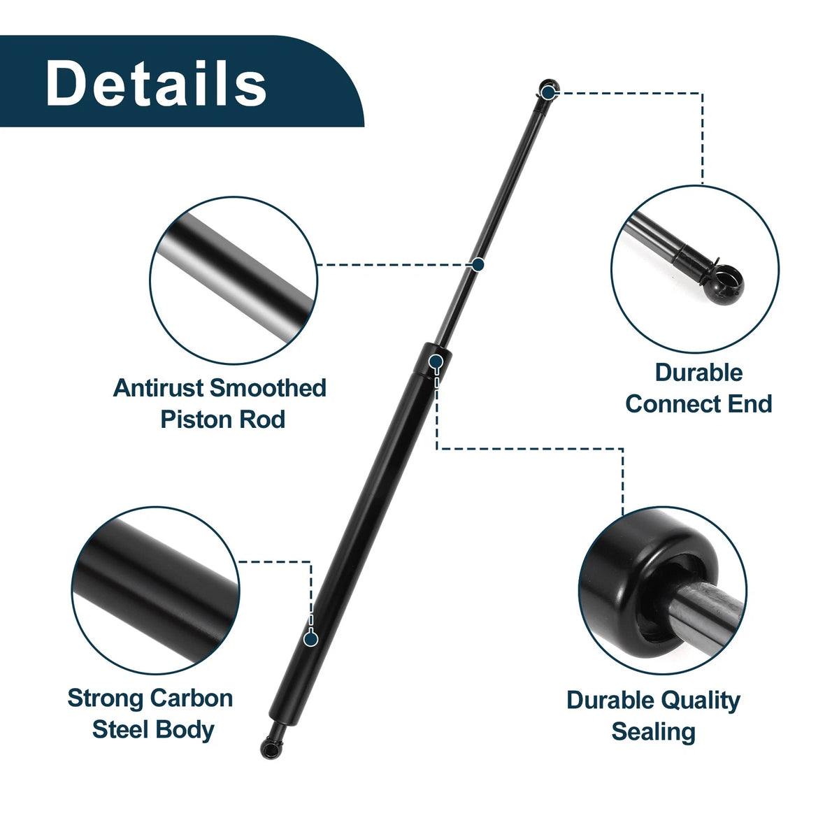 Rear Hatch Lift Supports for Toyota Highlander (2001-2007) - 2 x Struts