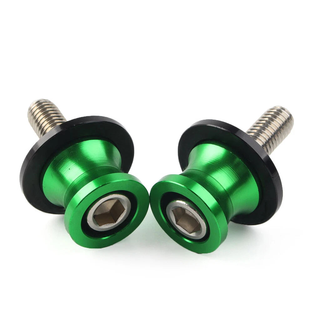 Swingarm Spools 8MM for KAWASAKI ZX6R (2012-2021) - Green CNC Slider Screws