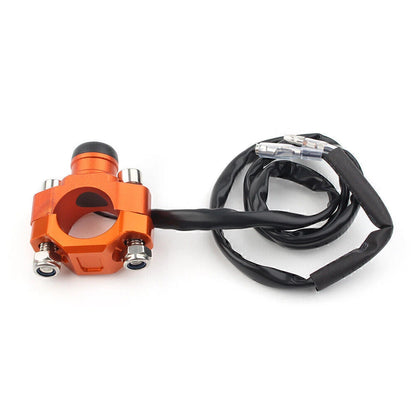 Fit 7/8" Orange Handlebar Rotating Start Stop Kill Switch for Motorcycle
