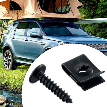 20 x Metal U-type Clip with Screw for Car Bumper Fender Trim Panel Fasteners