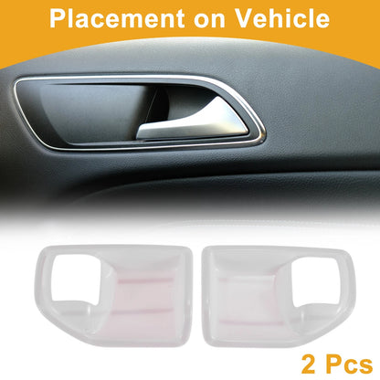 Interior Door Handle Bowl Cover Trim for Jeep Wrangler JK (2011-2017) 2 x White