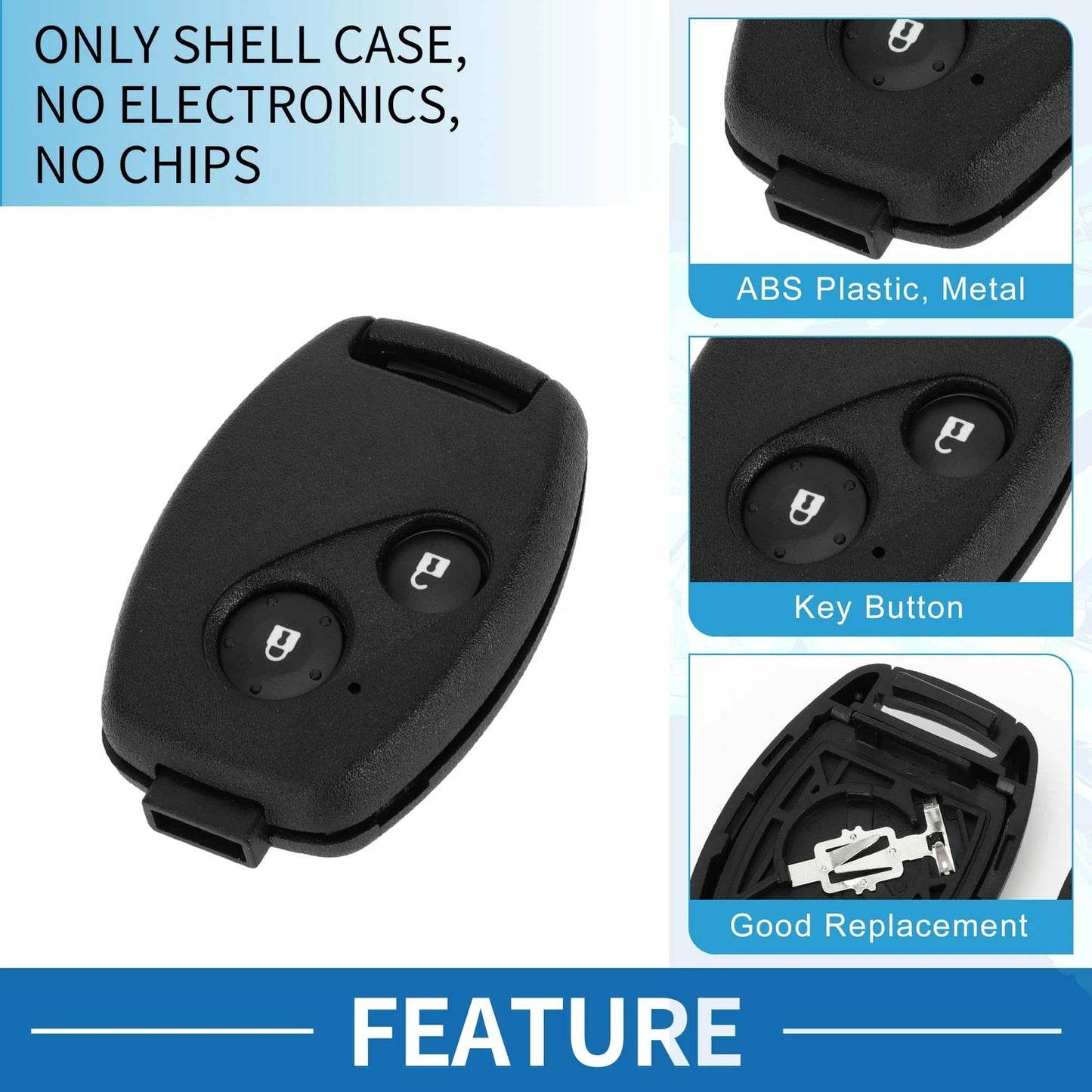 Keyless Entry Remote Key Fob Shell Case for Honda Civic (2006-2013)