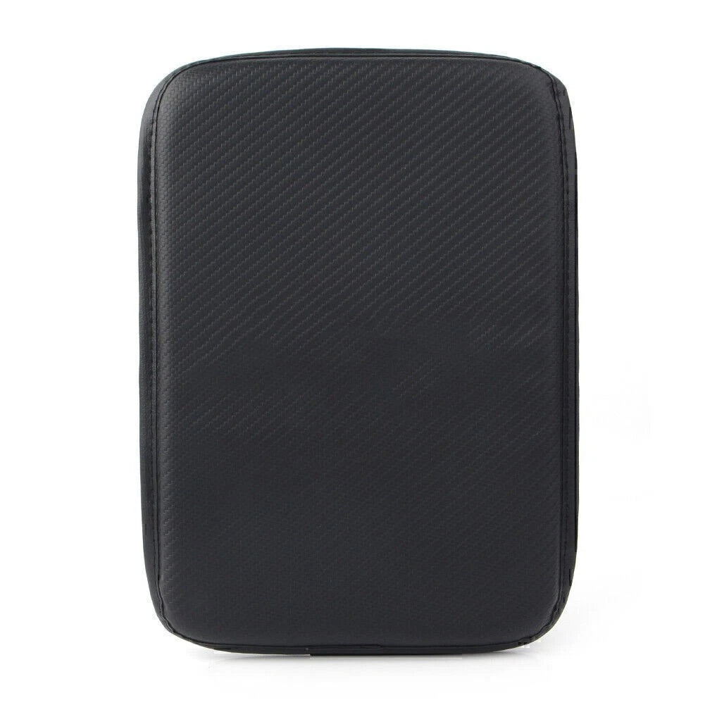 Carbon Fiber Center Console Armrest Cushion Mat Cover for Car