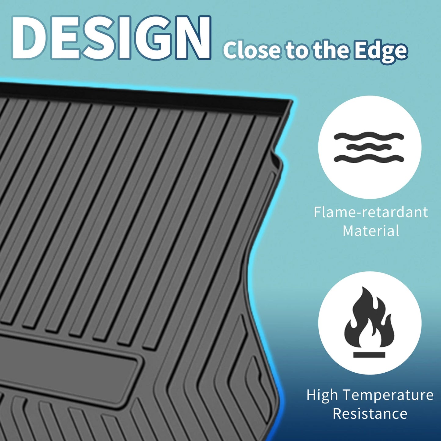 Flat Face Cargo Liner Rear Trunk Mat for Kia Forte (2018-2020) 1 Pc