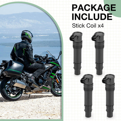 4 x Ignition Coils for Kawasaki Ninja ZX-12R (2000–2005)