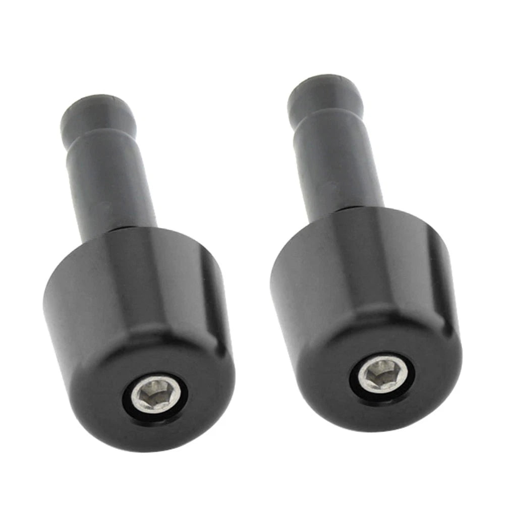 1in Handlebar Hand Grips & End Caps for Universal Motorcycle - Black