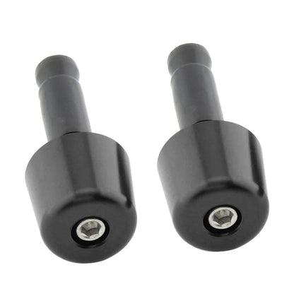 1in Handlebar Hand Grips & End Caps for Universal Motorcycle - Black