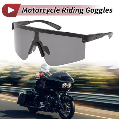 Goggles / Deep Gray Lens / Black Frame for Motorcycle Cycling Sunglasses