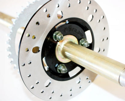 890mm Rear Axle Assembly, Sprocket & Rotor for KANDI 125cc Quad ATV