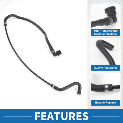 Engine Radiator Hose for BMW 750i 4.8L (2006-2008) Rubber Black 1 x Piece