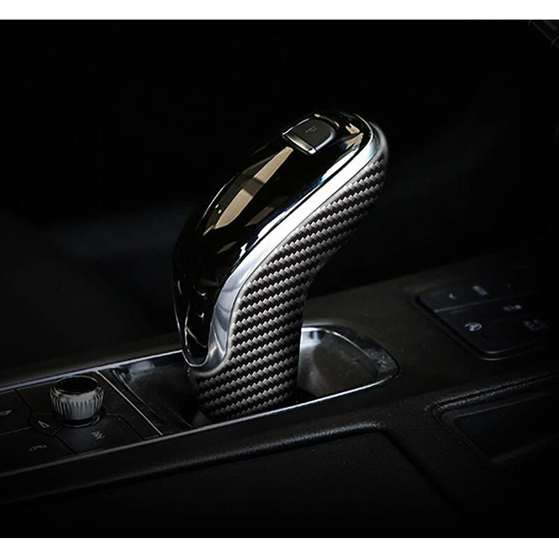 Car Carbon Fiber Gear Shift Knob Head Cover Trim Fit For Cadillac CT5 2020+