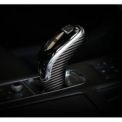 Car Carbon Fiber Gear Shift Knob Head Cover Trim Fit For Cadillac CT5 2020+