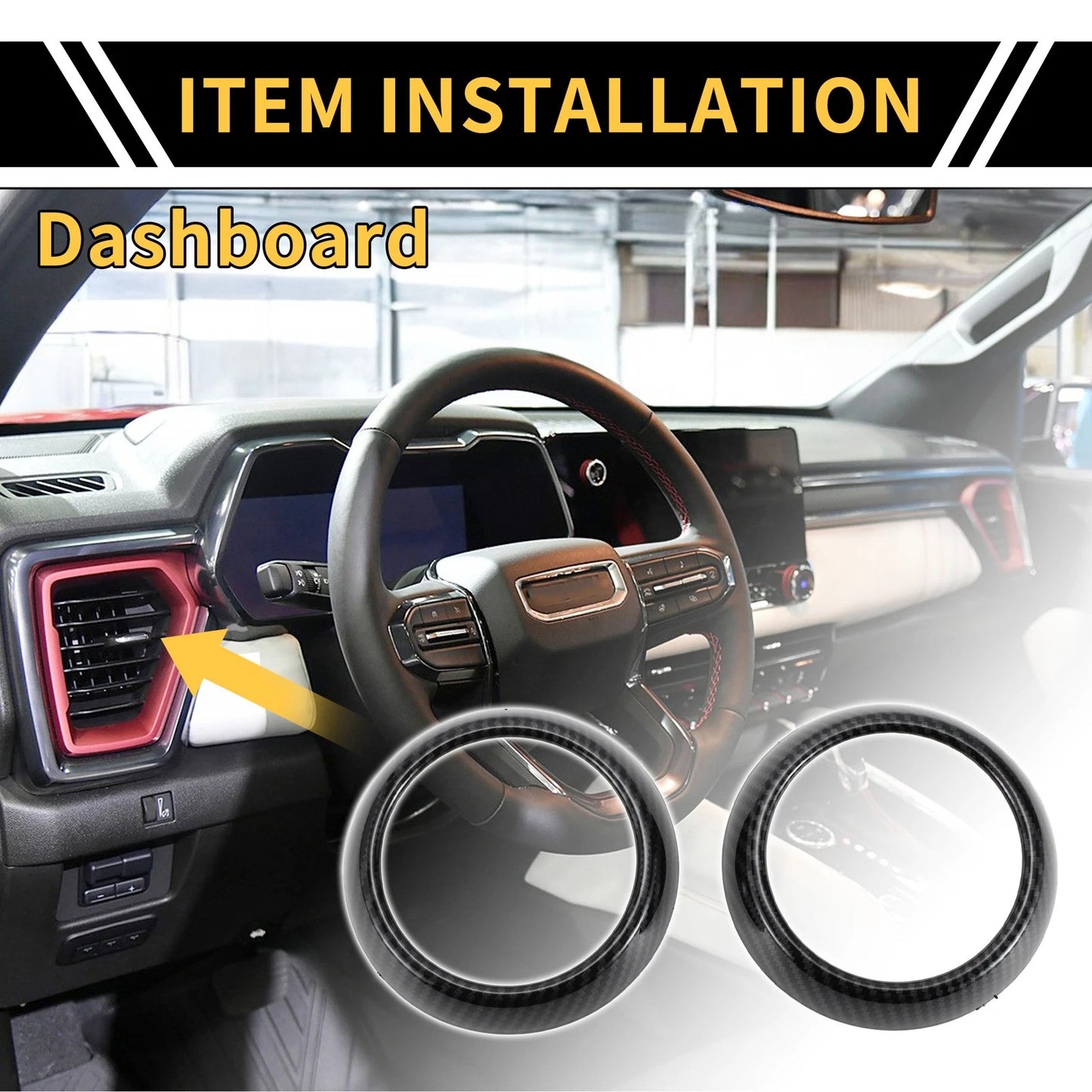 Air Vent AC Outlet Cover Trim for Chevy Colorado Carbon Fiber (2023-2024)