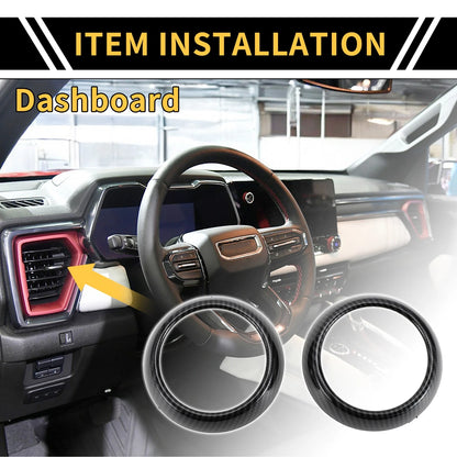 Air Vent AC Outlet Cover Trim for Chevy Colorado Carbon Fiber (2023-2024)