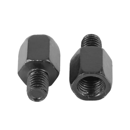 5pcs 10mm LH to 8mm RH Black Motorcycle Rearview Mirrors Adapter Bolt Screw